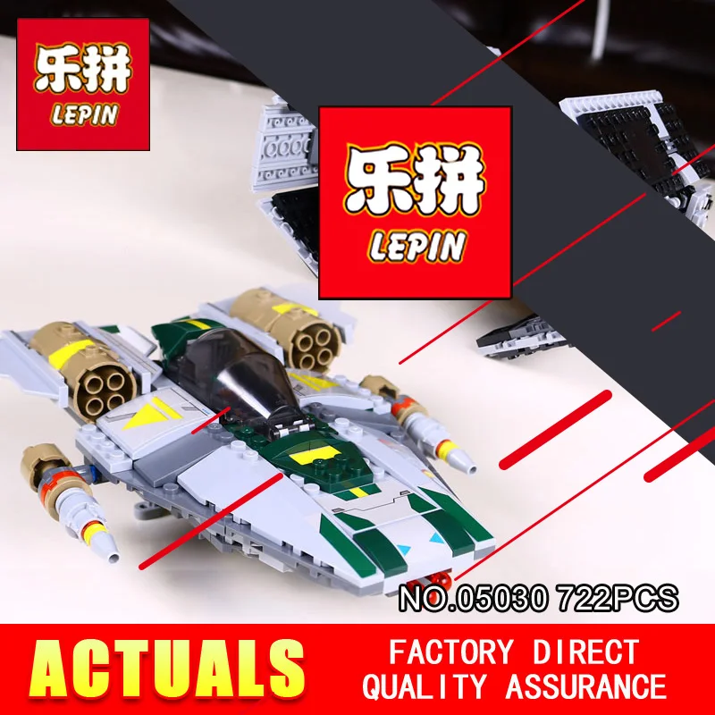 

LEPIN 05030 722Pcs STAR Vader Tie Advanced VS A-wing Starfighter 75150 Building Blocks Bricks Compatible to children Gift WARS