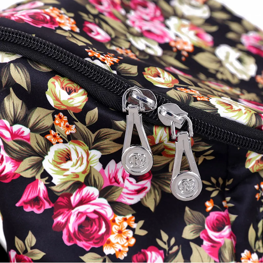 Aelicy женские вместительные водонепроницаемые нейлоновые рюкзаки с цветочным принтом в этническом стиле, повседневная школьная сумка с защитой от кражи