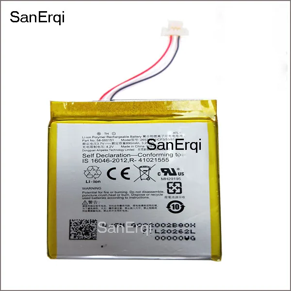 

3.7V 58-000151 Battery For Kindle 499 558 SY69JL E-book E-reader 890mAh Li-po Lithium Polymer Accumulator Pack Replacement