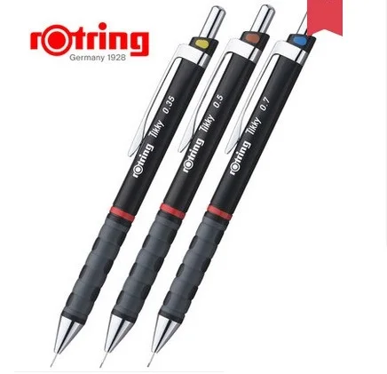 Механический карандаш Rotring Tikky 0,35 мм/0,5 мм 0,7 мм/1,0 мм, черный держатель ручки, автоматический карандаш для рисования
