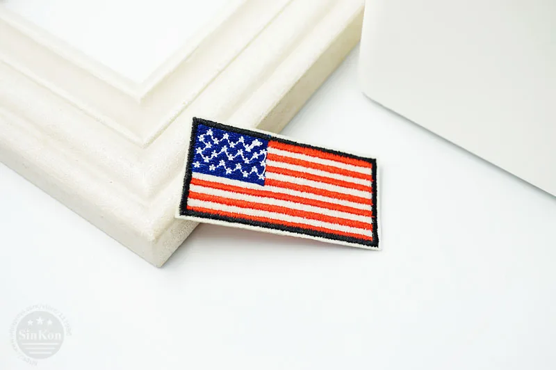 Американский флаг(Размер: 3,0x6,0 см) тканевые значки, декоративные нашивки для джинсов, сумок, одежды, шитья, декоративные нашивки