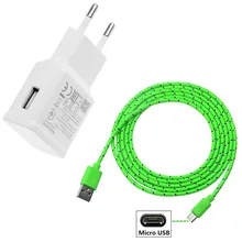5 V 2A Muur Usb-oplader voor Samsung S3 S4 J2 J3 2016 J4 Plus J6 J7 Neo 2017 Nokia 2 3 5 6 korte 2 M 3 M Nylon Micro USB Data Kabel(China)