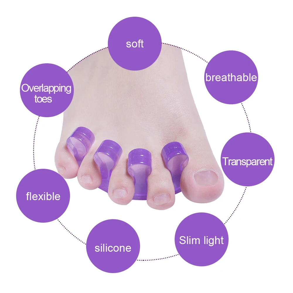 1pair Silicone Gel foot fingers Toe Separator thumb / Finger Spacer For Manicure Pedicure Nail