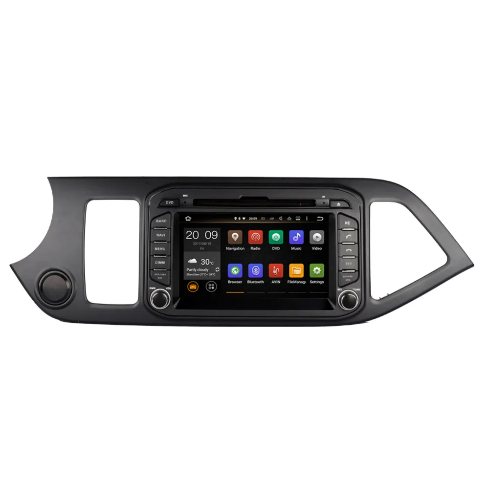 Sale 4G LTE 8 Inch Android 8.0 Octa Core Car DVD GPS Navigation For Kia Picanto Morning 2011-2016 Multimedia Player Head Unit WIFI 4G 0