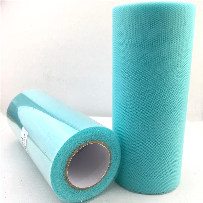 Tiffany Blue Тюль в рулоне 15 см, 22 м, тюлевые рулоны для детского душа, свадебное украшение, ткань из органзы, тюль, сделай сам, для рукоделия, свадьбы, дня рождения, вечеринки, принадлежности. QW - Цвет: Tiffany Blue