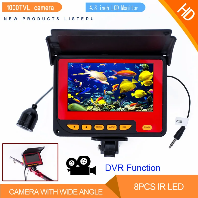

underwater camera fishing Fish Finder Ice Fishing Camera 4.3" LCD Monitor sport video camera underwater for 20M/30M