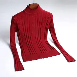 Женский плотный утепленный джемпер ONLYSVTER, вязаный облегающий свитер, пуловер в рубчик на осень-зиму