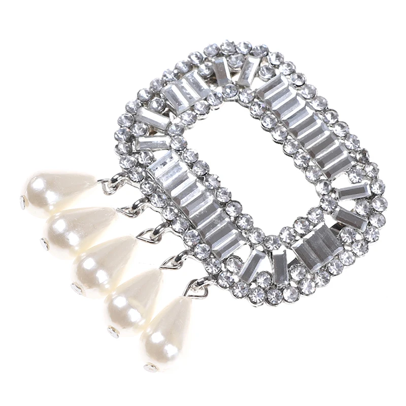 1 Pc Hot Sale Faux Pearl Rhinestone Shoes Buckle Women Bridal Prom Decor Shoe Clips Wholesale