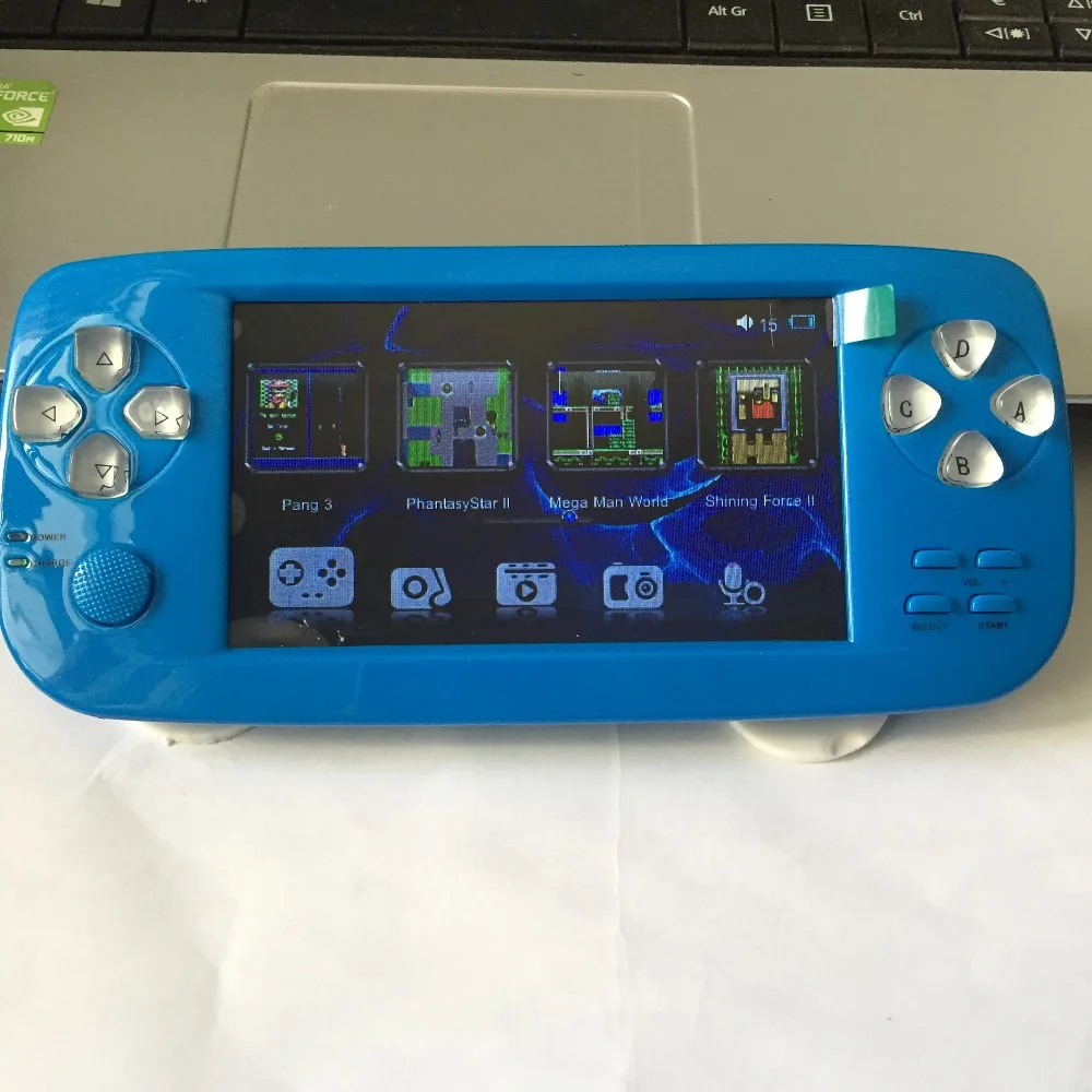 

Unlimited Upgrades 64Bit Dual Core 720 HD MP3, MP4, MP5 Playback PAP K3 Video Game Console with 600 Games, 3.5" IPS HD Screen,