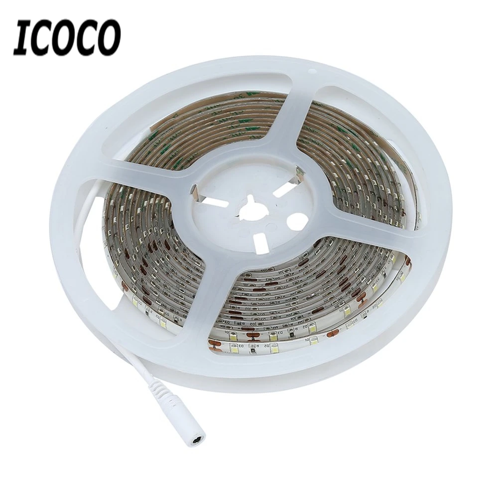 

ICOCO High Quality 5M 300 LEDs Waterproof Hand Wave Sensor LED Strip Lamp Dimmable Cabinet LED Lighting 2A 12V New Arrival