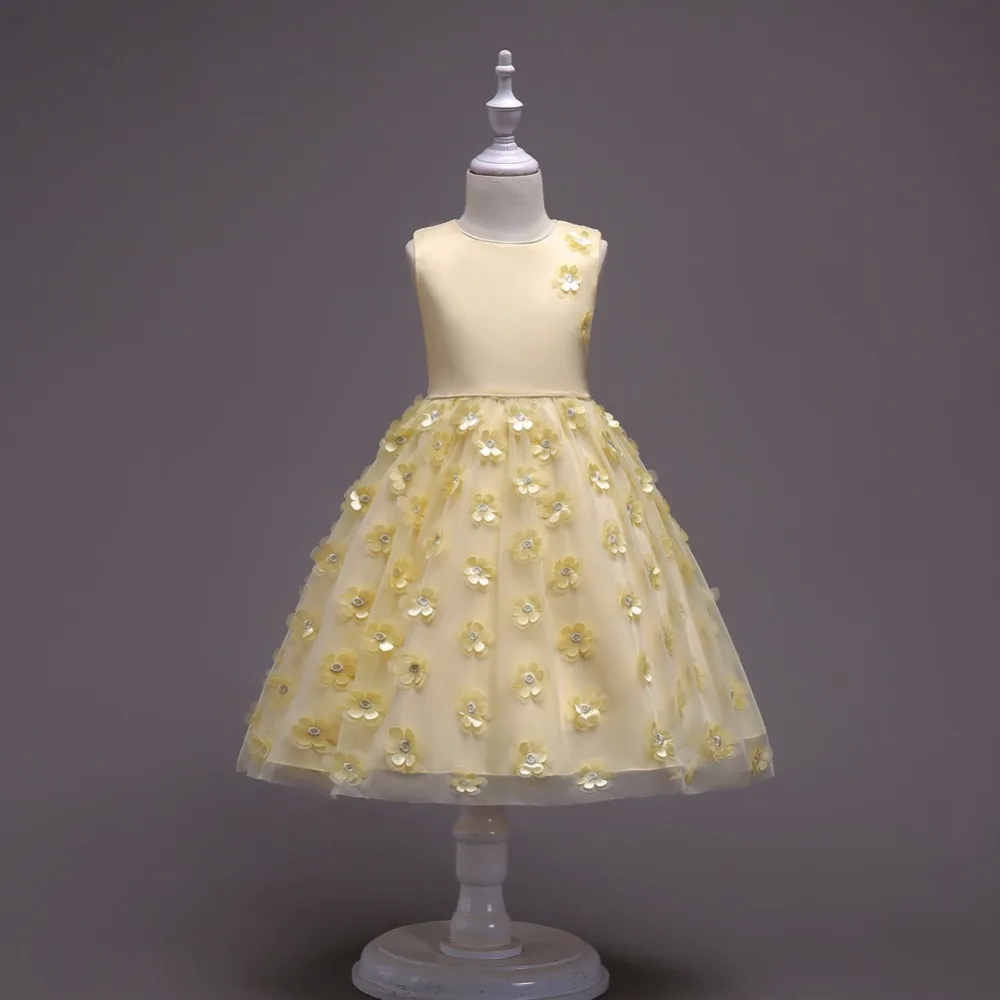 Yeedison Flower Girls Dress Sleeveless Children Wedding Party Dresses For Girls Prom Gowns Costumes 2018 New Kids Princess Dress (5)