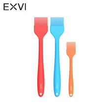 EXVI 3 PCS Kitchen Silicone Pastry Oil Brush BBQ Brush Cream Butter Mixer Cake Bread Brush Baking Tool Safety Basting Brush