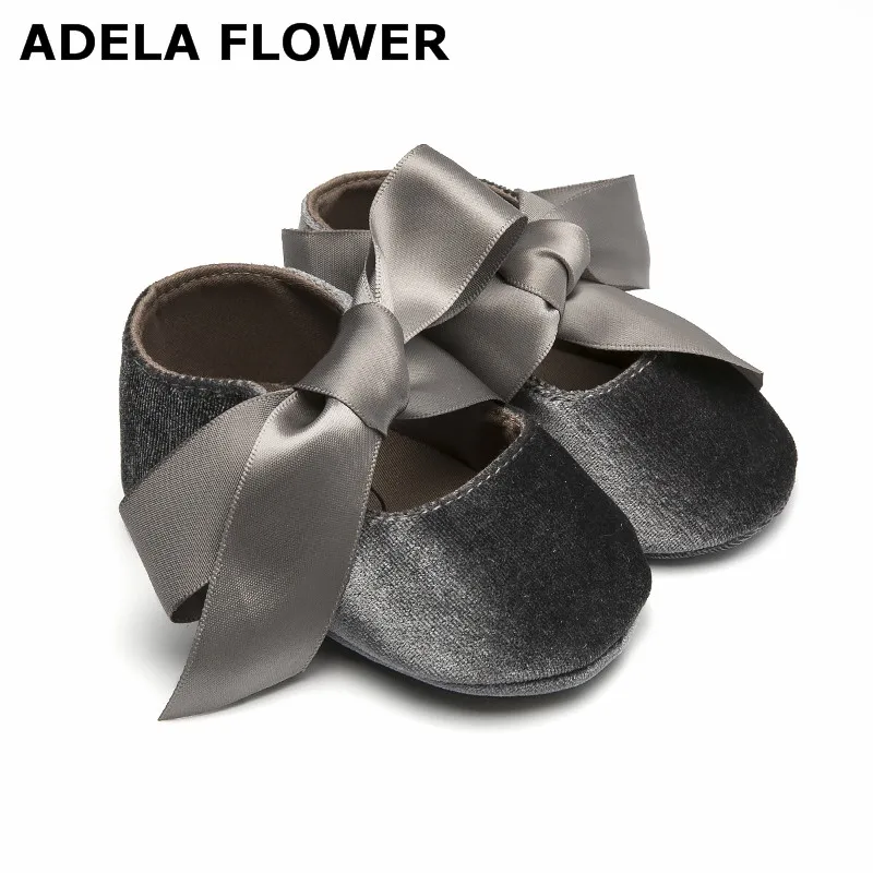 

Adela Flower 0-18M Big Bow Baby Girl Shoes Toddler Princess Shoes Anti-Slip Infant Prewalker Newborn Baby Shoes Girls 9 colors