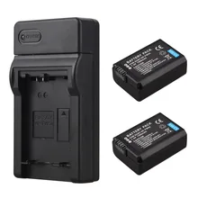 2x 1500mAh NP-FW50 NP FW50 Digital Camera Battery + Charger for Sony Alpha 7 a7 7R a7R 7S a7S a3000 a5000 a6000 NEX-5N 5C A55