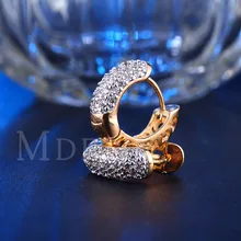 Новинка, распродажа, Европейская мода, ювелирное изделие, Кристалл из австрийского хрусталя, изысканное золотое покрытие с цирконием, женские серьги-гвоздики