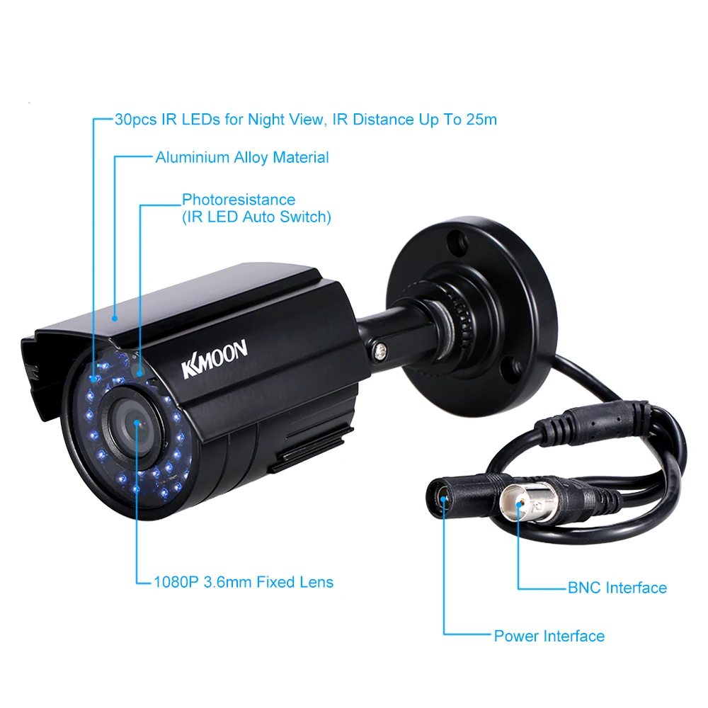 KKmoon 16CH 1080N AHD DVR 16CH 1080 P AHD водонепроницаемый детектор движения ночного видения CCTV камера для системы видеонаблюдения 2 ТБ HDD