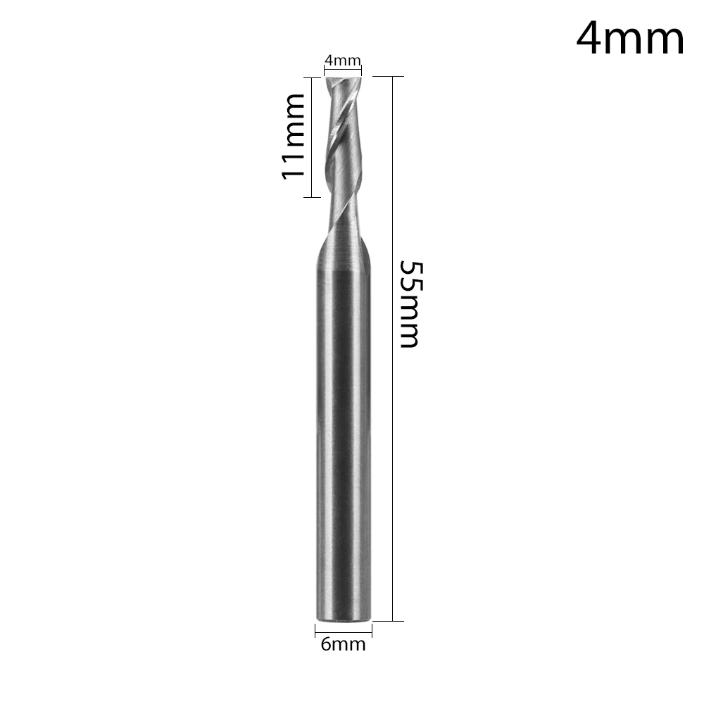 Enhanced Carbide Milling Cutter - 2 Flute Straight Shank End Router Bit, HRC65 Stainless Steel