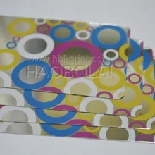 Заказной зеркальный обработанный Металл визитная карточка шелкография металлические зеркальные карты