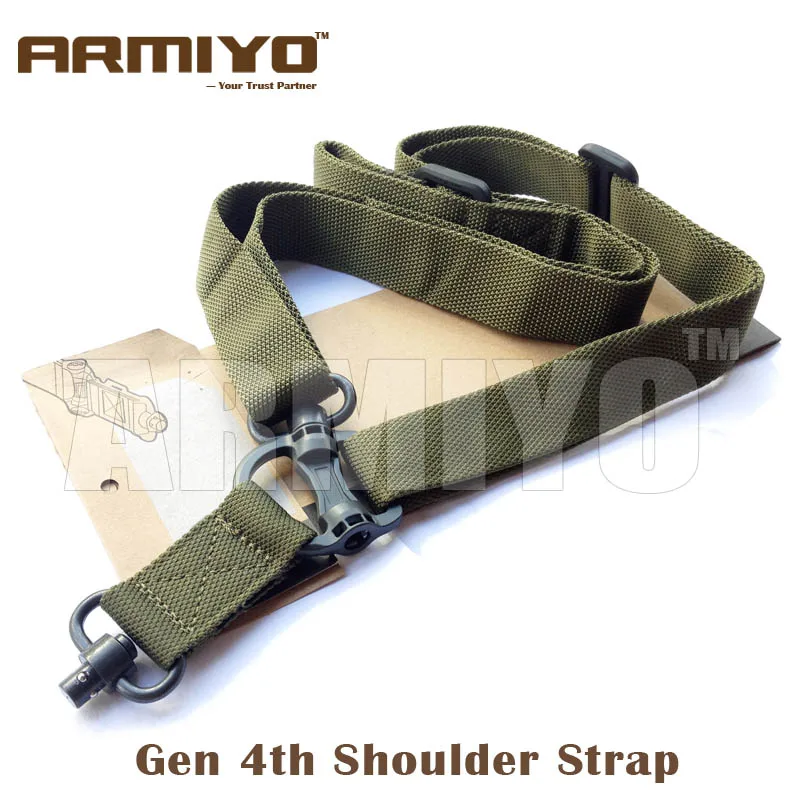 

Armiyo Tactical Mission S4 4th Gen Nylon Harnesses Shoulder Strap 1.25" Quick Release Metal Snap Hook Hunting Accessories