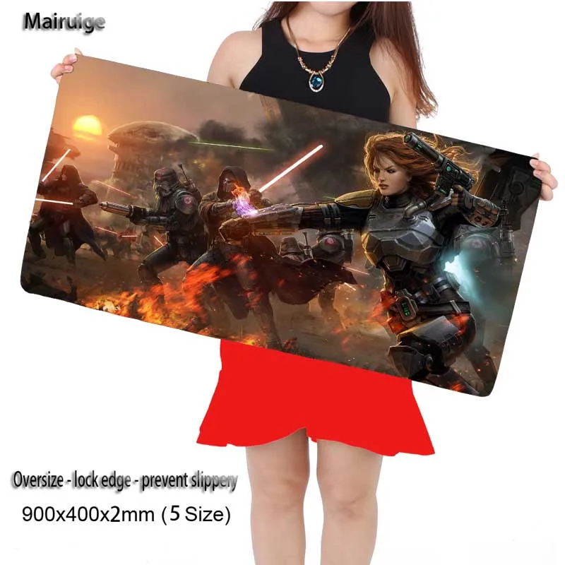 

90cm 30cm Edge stitching durable large Size Gaming Star War mouse pad L XL Mousepads for Gamer keyboard mat for Lol Csgo DOTA2