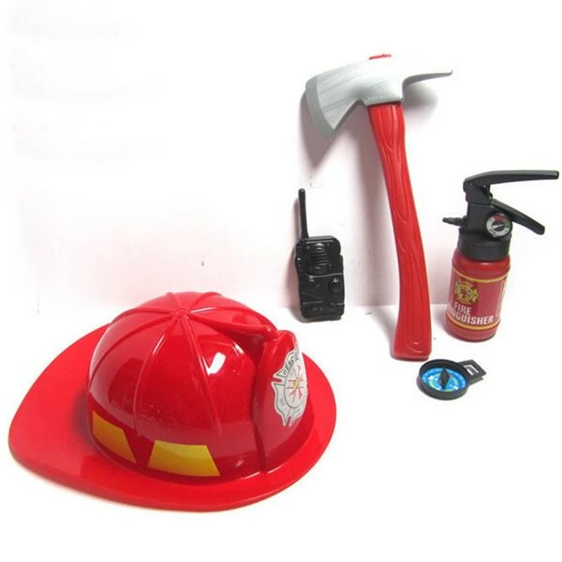 TOFOCO 5 шт./компл. дети играют игрушка Пожарник пожарный шлем спасения для детей Инструменты обучающих игрушек для детей