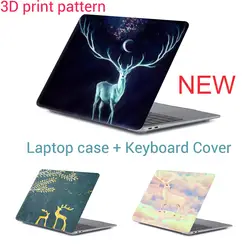 2019 новый образец 3D принт чехол для ноутбука чехол для MacBook Air13 Pro retina 11 12 13 15 дюймов с сенсорной панелью + крышка клавиатуры