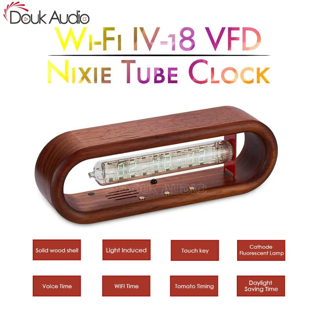 Винтажные Фотоэлектрические часы Nixie Tube с таймером и пультом дистанционного