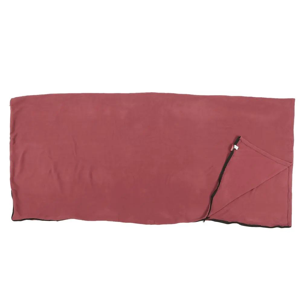 Открытый теплый уютный спальный мешок из флиса без шляпы на молнии спальный мешок лайнер с Сумка для хранения HS202