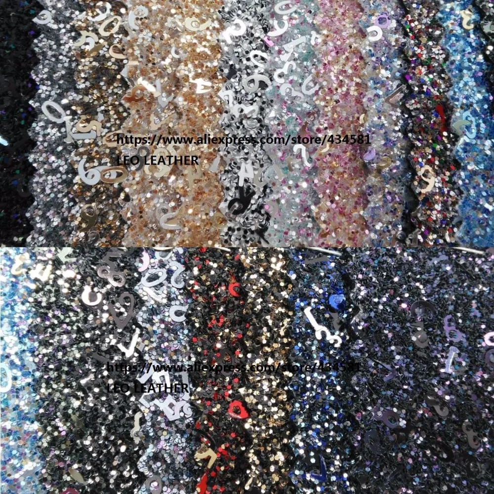 Buy New Glitter Leather Chunky Glitter with Number