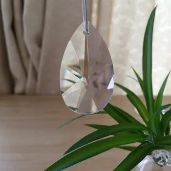 

15units 50mm K9 Glass Crystal Chandelier Pendant Luxury Cristal Pear Shape Glass Drop Prism Suncatchers Part