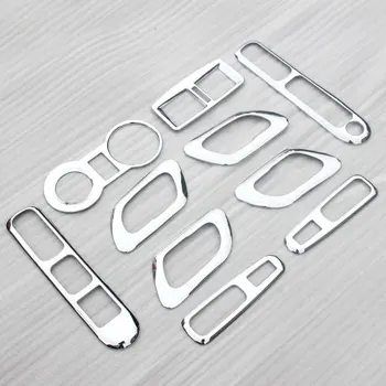

For Peugeot 3008 2013 2014 2015 2016 Chrome Insiide trim Door handle frame Window switch button Air condition vent Cover