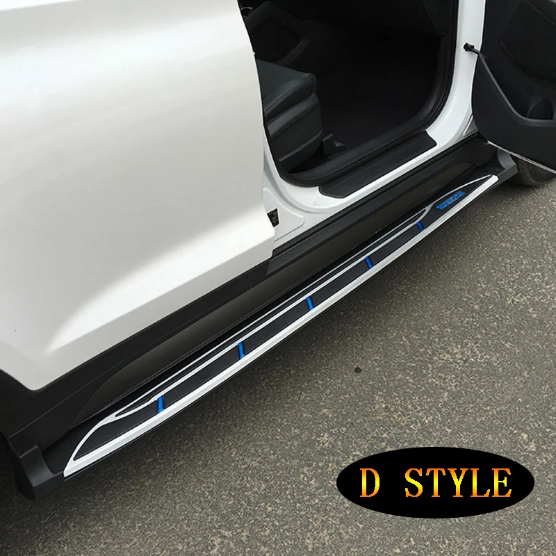 Для новых Hyundai Tucson 2015 2019 автомобильные беговые платы авто боковые ступенчатые