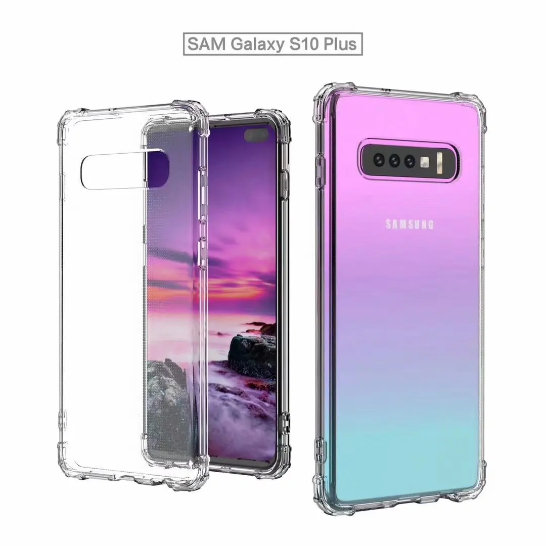 Анти-противоударный бампер чехол из ТПУ/силикона для samsung S10 плюс S10E J2 J3 J4 J5 J6 J7 Prime