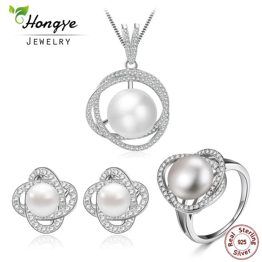 

Hongye Pearl Pendant Necklace Earrings Ring For Women,Geometric Design Pendant From India,Freshwater Pearl Jewelry,Jewelry Box