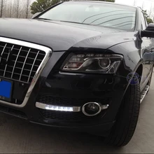 Автомобильный мигающий 1 комплект для Audi Q5 2010 2012 2013 дневной свет светодиодный DRL дневные ходовые огни Противотуманные фары для автомобиля Стайлинг белый