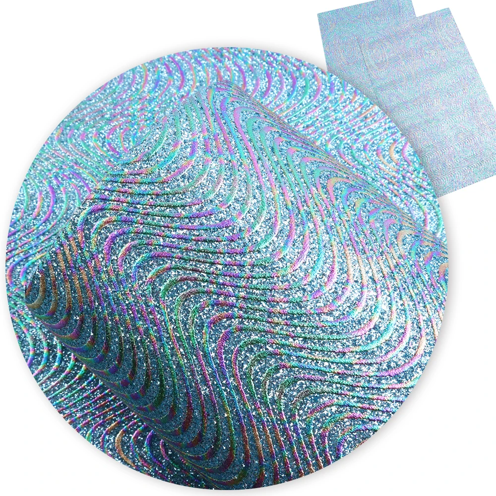 

David accessories 20*34cm rainbow faux artificial Synthetic leather fabric hair bow diy decoration crafts 1piece,1Yc4042