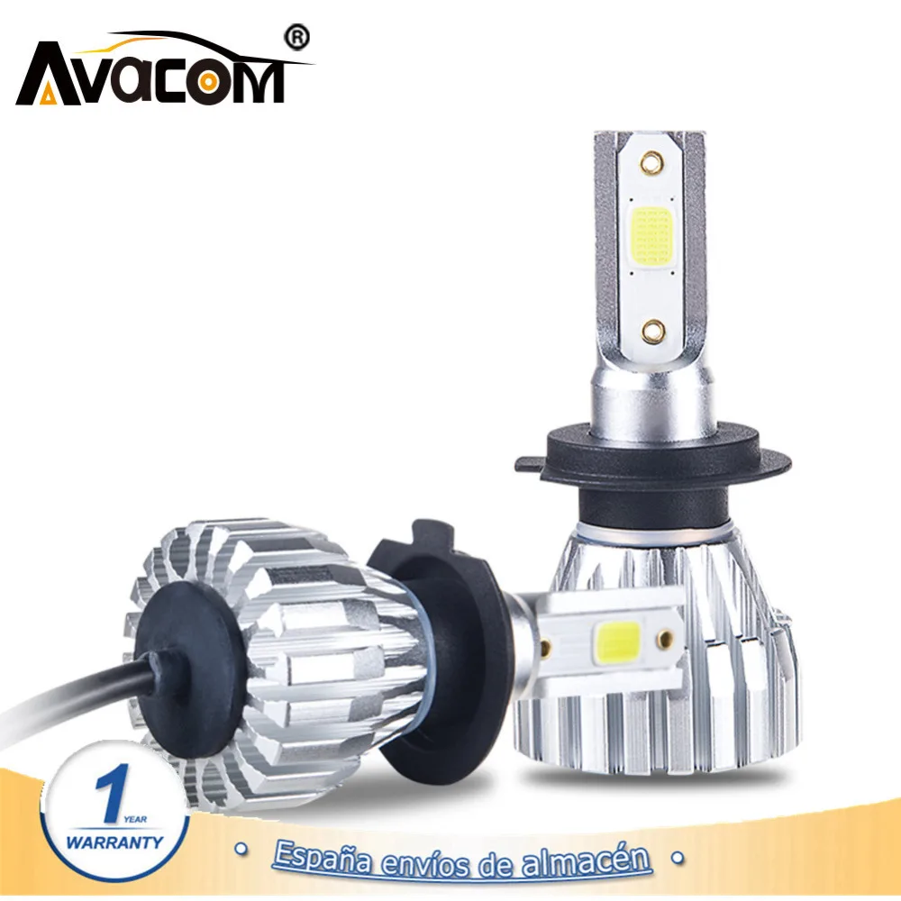 Avacom из 2 предметов светодиодный H7 4300 К фар автомобиля лампы 12V H1 H11 9005/HB3 9006/HB4 Орд 50Вт 24V H4 ампулы светодиодный Voiture автомобильных огней