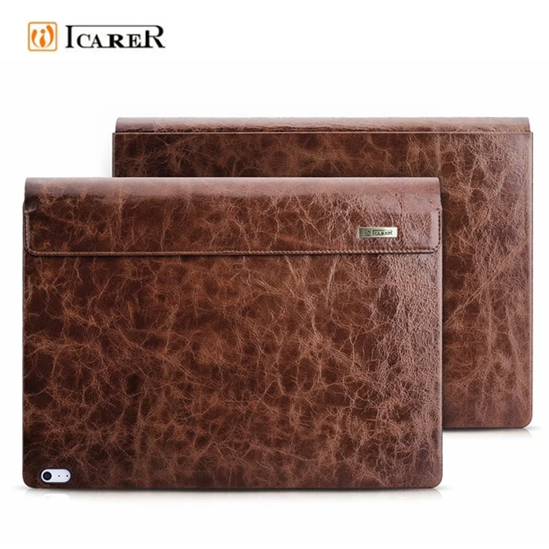 Винтажная сургучная масляная натуральная кожа чехол для microsoft Surface Book 2 13," Флип Бизнес настоящая кожа умный чехол для книги 2