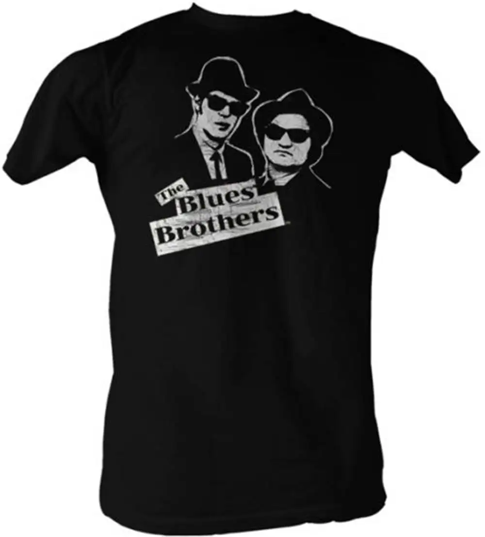 The Blues Brothers черная и белая футболка для взрослых классический фильм | Мужская