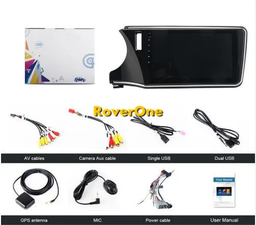 Discount RoverOne Android 9.0 Octa Core Car Radio GPS For Honda City 2015 2016 10.2