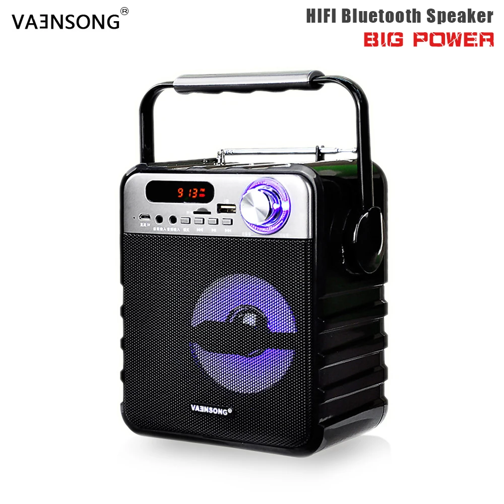 VAENSONG большая мощность Bluetooth динамик сабвуфер тяжелый бас стерео беспроводные
