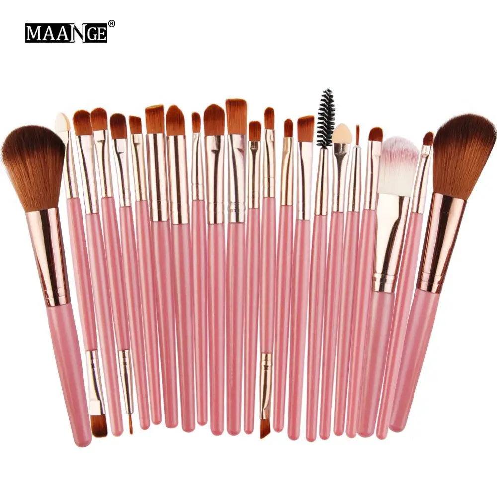 

MAANGE 22pcs Makeup Brushes Set Professional Eyebrow Eye Shadow Eyeliner Lip Blusher Foundation Powder Cosmetic Maquiagem Tools