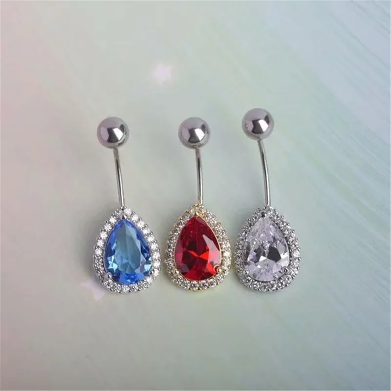 Ms Betti water drop shape navel ring for fashion ladies05