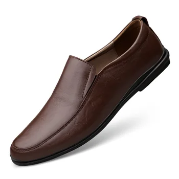

PUPUDA Leather Shoes For Men Classic Formal Leather Business Shoes Male Plus Size 46 Slip On Loafers Casual Dress Shoes Soft