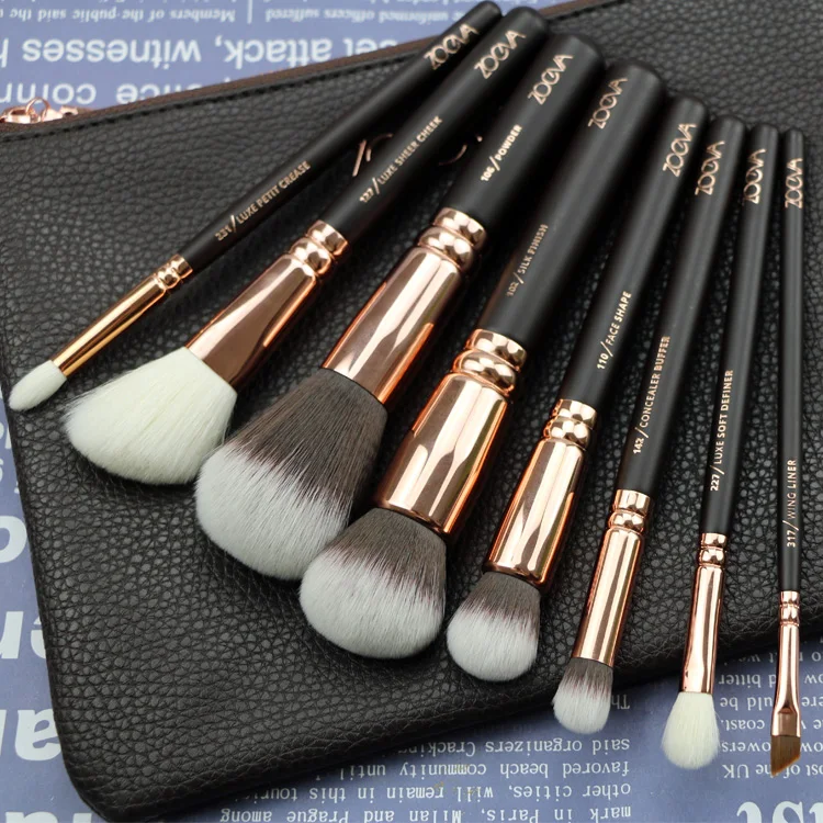 New Arrival Zoeva 8pcs Makeup Brushes Professional Rose Golden Luxury Set Brand Make Up Tools Kit Powder Blend brushes
