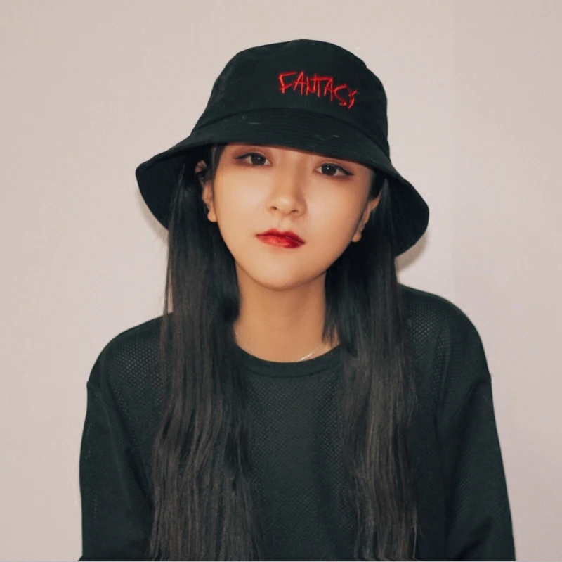 Basin hat Korean wave embroidery Harajuku summer travel visor bucket