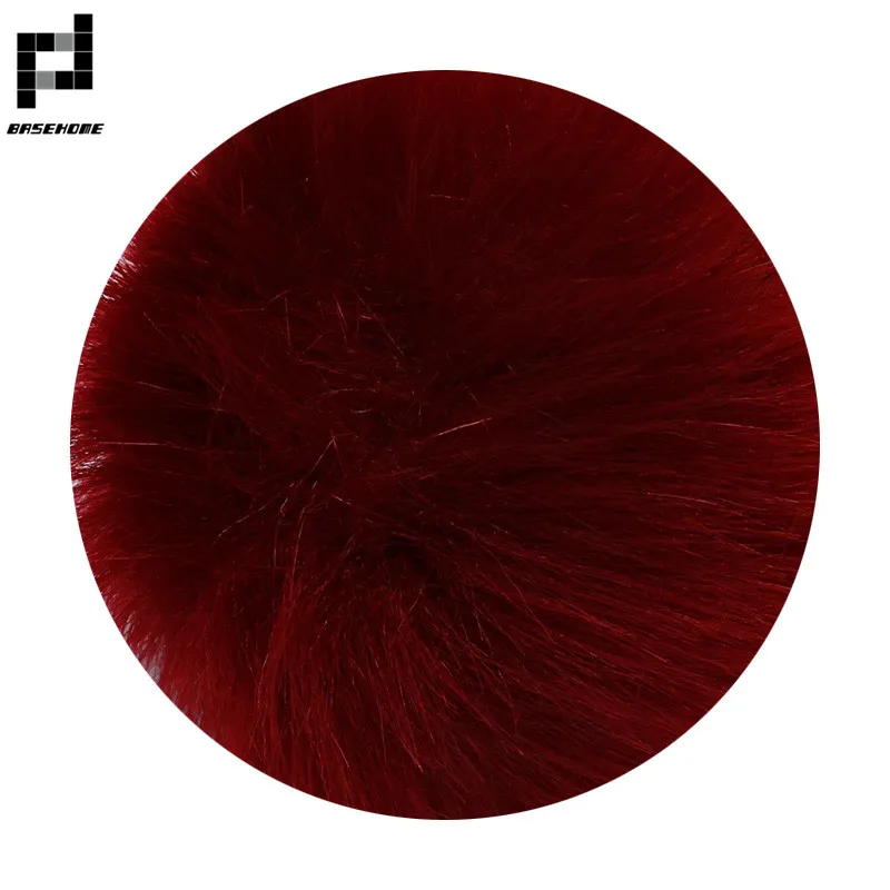 Wine Red BASEHOME брелок помпоны брелки из искусственного меха кролика пушистые Брелки помпоны брелок(золотой цвет цепи - Цвет: Wine Red