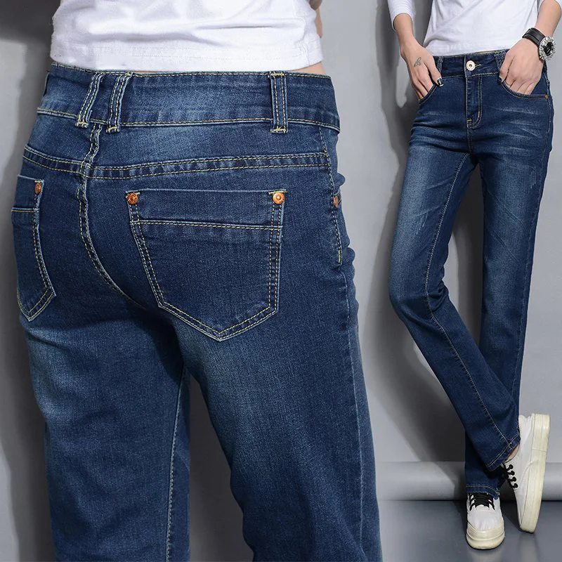Straight Jeans Woman 2018 New Spring Autumn Fashion Casual Washed Blue High Waist Denim Trousers Jean Femme Straight Jeans Woman 2018 New Spring Autumn Fashion Casual Washed Blue High Waist Denim Trousers Jean Femme