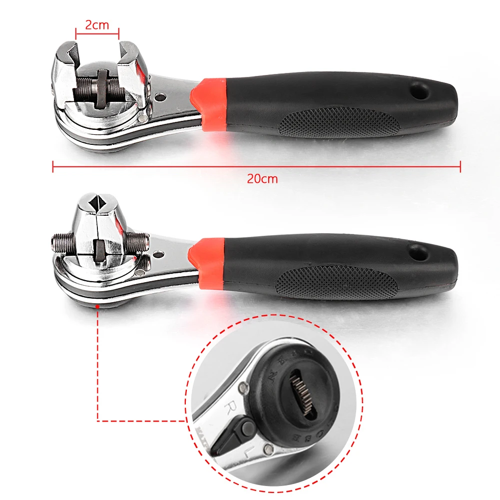 1 шт. 6-22 мм трещотка регулируемый гаечный ключ универсальный ключ динамометрический ключ гаечный ключ водопроводный трубный ключ Мультитул автоматический ремонт ручной инструмент B4
