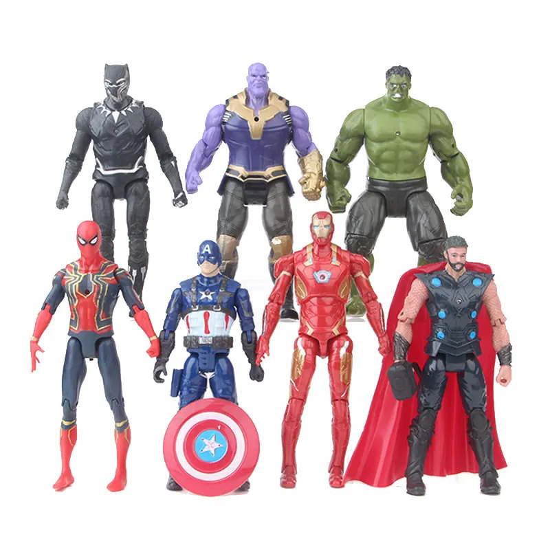 

Hasbro Marvel The Avengers PVC Action Figure Doll Hulk Thor Spiderman Iron Man Sperhero Model Doll Children Gift Toy